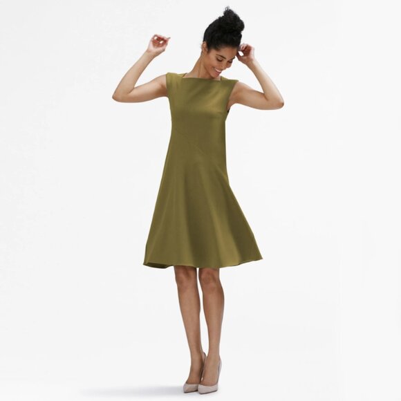 MM Lafleur The Pauline Dress In True Olive | Size 0P/XS - Picture 14 of 15